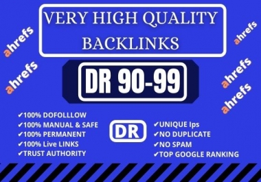 We will do high DR Dofollow Backlinks,  increase domain rating