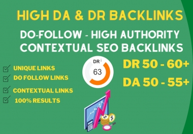 I will create dofollow high DA,  DR contextual SEO backlinks