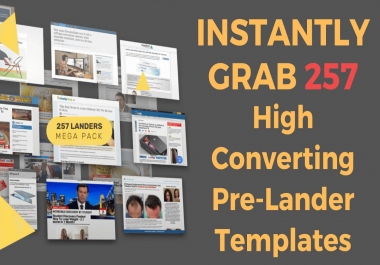 257 Hot,  Ready-To-Go Mobile,  Push & Native Pre-Lander Templates HTML with MASTER RESALE RIGHTS