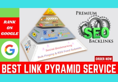 Rank on GOOGLE 1st page by 3 tier SEO link pyramid With high DA dofollow backlinks for top ranking