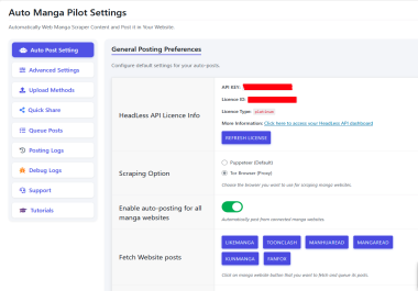 Auto Manga & Novel Scraper Wordpress Plugin