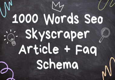 1000 Word SEO Optimized Article Plus FAQ Schema