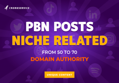 PBN Posts with 50 to 70 Domain Authority
