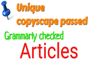 5 unique Grammarly checked articles