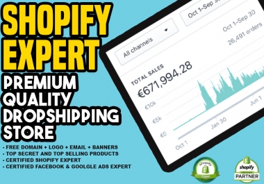 I will create Shopify expert dropshipping store