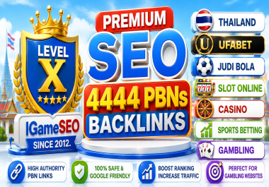 Premium SEO 4444 PBNs Backlinks Thailand Ufabet Judi Bola Slot Online Casino Sports Betting Gambling