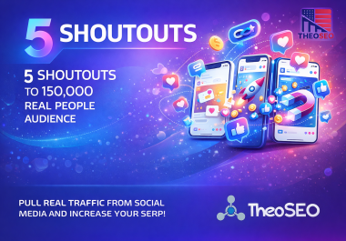 Organic Shoutouts - 5 Shoutouts to 150,000 Real Audience - Get High Quality Signals For Traffic