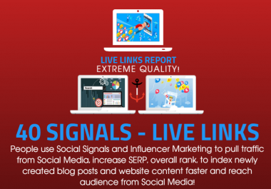 40 Social Signals to BOOST your SEO and TRAFFIC with PROMOTION to 150.000 people on Social Media
