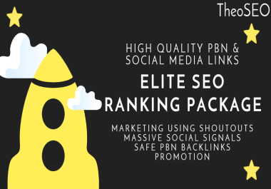 Elite SEO Ranking Pack - 3000 Social Signals,  5 PBN Backlinks,  5 Shoutout,  X Promotion and Traffic