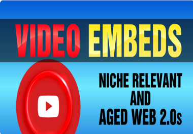 I will embed your video on 200 high quality websites to boost your ranking