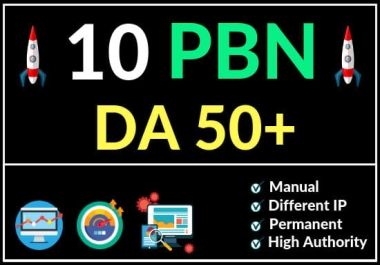 DA 50 to 60 Manually Build 10 UNIQUE HOMEPAGE PBN backlinks