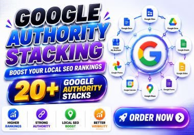 I will boost ranking by 5 google entity stacking permanent backlinks