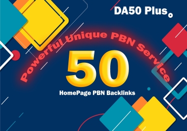 do 50 Powerful PBN Unique Domain High Quality Backlinks Service DA 50+