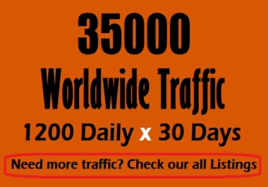 1200 Daily Web Traffic for one Month from Search Engine and Social Media