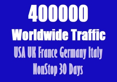 400000 Real Website Traffic from Search engine and Social media