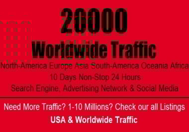 20000 Web Traffic to your website url or link