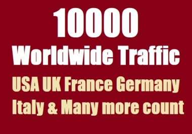 Real 10,000++ Web Traffic WORLDWIDE from Search Engine and Social Media