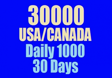 1000 Daily Real Web Traffic USA and CANADA