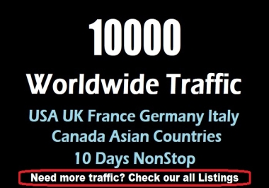 10000 Web Traffic to your website url or link