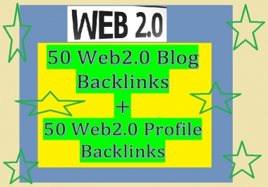 Manage 50+50 Web 2.0 Backlink for Your Website ranking 