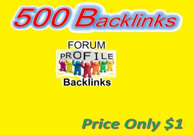 Create 500++ Forum Profile Backlinks for your website 