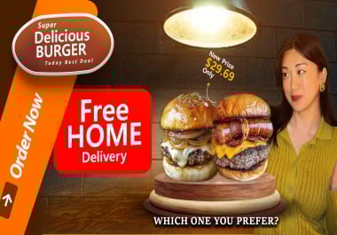 I will design eye-catching restaurant banners,  posters,  and menus that skyrocket sales