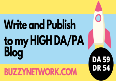 Write and Guest post to High Authority DA59 DR54 Blog