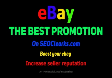 Promote your eBay store and boost sales by sending watchers,  feedback and traffic