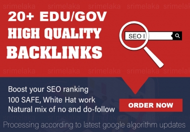 Build 20 GOV/EDU high quality backlinks to Improve your SEO in 2020