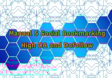 Manual 5 Social Bookmarking High DA and Dofollow
