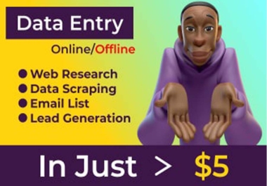 I Will do 50+ Addresses By Data Entry Web Research