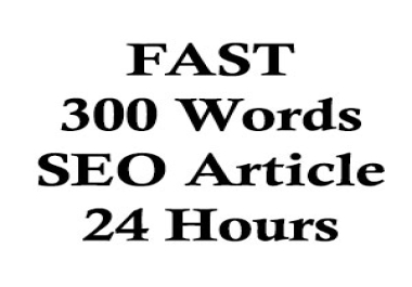 Fast 300 Words SEO Article Writing Service with 24-Hour Delivery