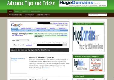 Adsense Tips and Tricks Wordpress Website