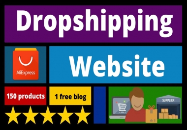 Dropshipping website with 150 products and one blog with 150 posts