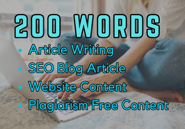 I will Write 200 words SEO Blog Article Cheap Rate