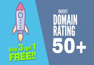 I will increase your domain rating DR 50 plus with seo authority backinks