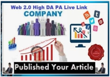 Manually 25+ Web 2.0 High DA PA Backlink for Google Rank