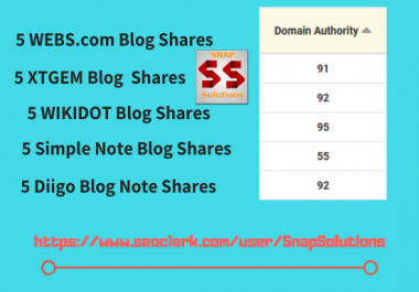 Give 5 WEBS Shares,  5 XTGEM blog,  5 WIKIDOT,  5 Simple Note,  5 Diigo Note Shares