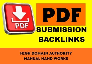 50 PDF Submission Backlinks with High DA PA manually for backlinks
