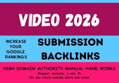 I Will Manual add Your Video to 20 HD Video Sharing Sites for Better Visibility