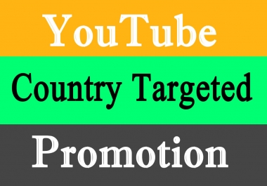 Targeted YouTube video Promotion in USA,  UK,  Italy,  Australia,  CANADA Etc with Real Marketing
