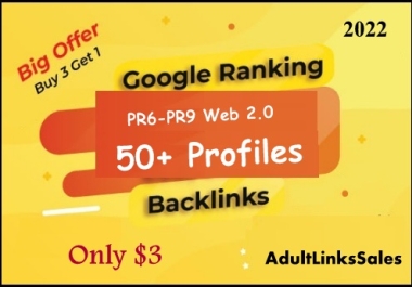 Create 30+ Pr9 High Authority Profile Backlinks for Adult websites