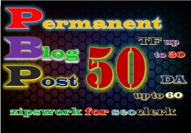 Do 50 Permanent Blog Post for your site
