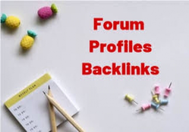 1000+ Forum profiles backlinks from high quality forums