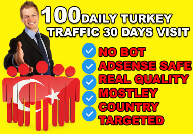 100 Daily Turkey Traffic Real Website Visitors 30 Days