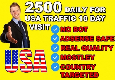 drive 25000 USA genuine real traffic to your website
