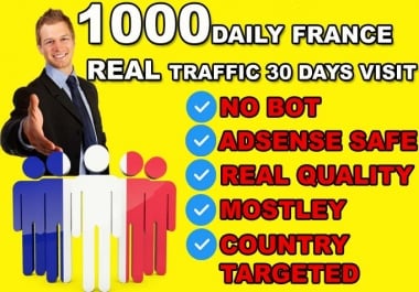 1000 Daily Website Visitors for 30 Days - France Targeted Traffic