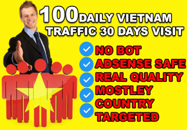 Buy Vietnam Website Traffic - 100 Daily Real Visitors - Safe,  Organic & Fast