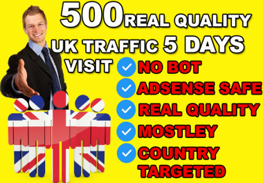 500 Daily UK Website Visitors for 5 Days