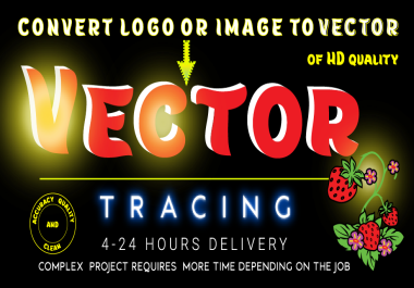 Redraw raster logo or image to high resolution vector